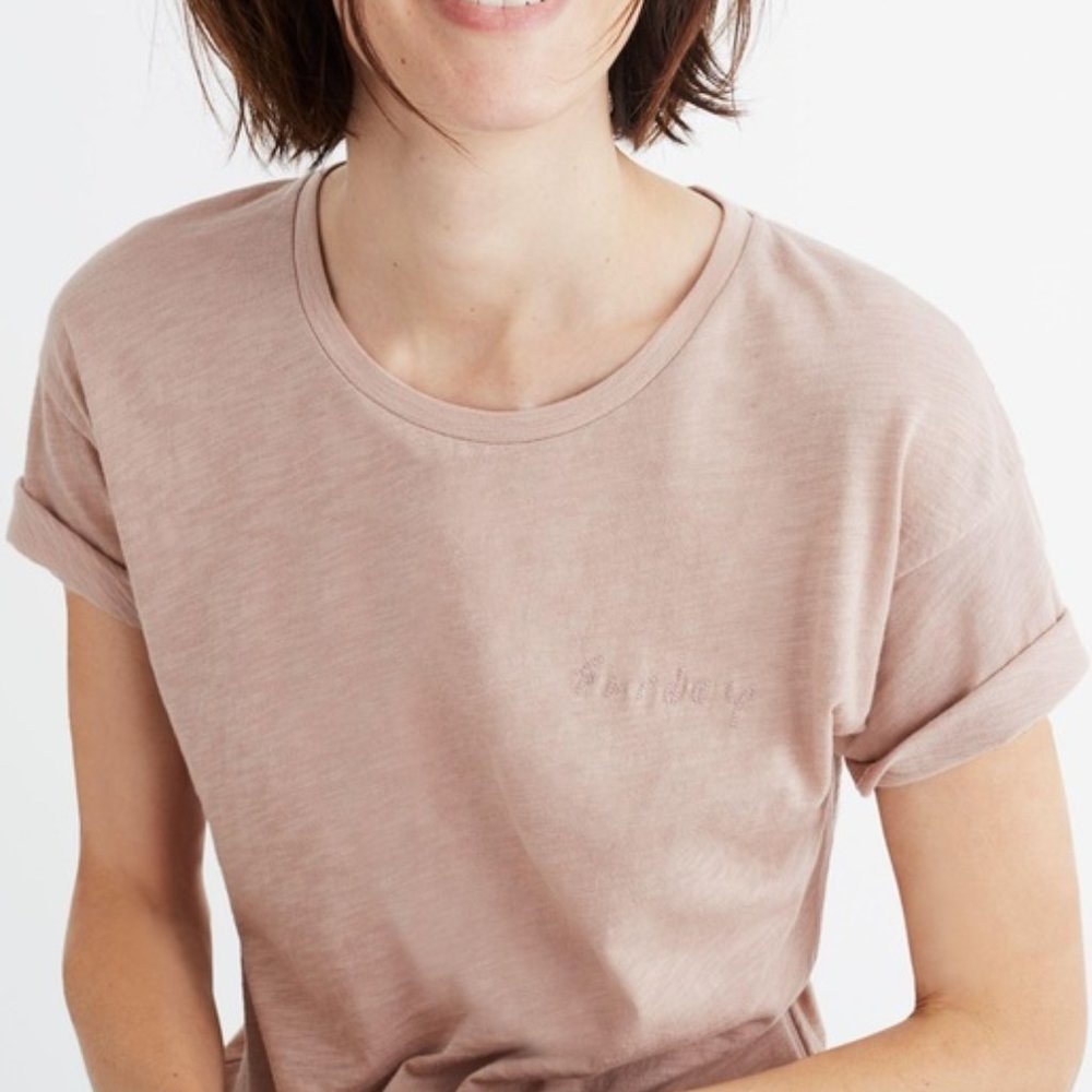 Madewell Embroidered Friday Whisper Cotton Tee